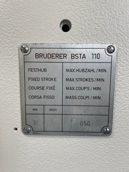 BRUDERER BSTA 110  1986