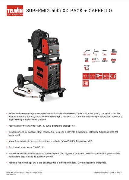 TELWIN SUPERMIG 500I XD  2026