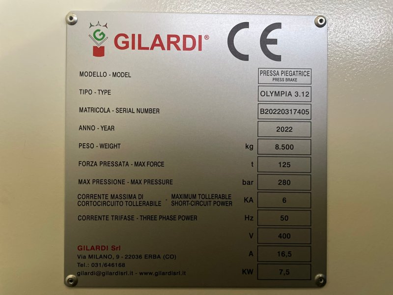GILARDI OLYMPIA 3.12  2022
